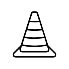 Construction Barrier Marking Off a Work Zone for Safety and Security	
