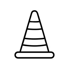 Construction Barrier Marking Off a Work Zone for Safety and Security	
