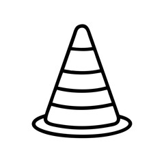 Construction Barrier Marking Off a Work Zone for Safety and Security	
