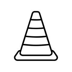 Construction Barrier Marking Off a Work Zone for Safety and Security	
