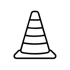 Construction Barrier Marking Off a Work Zone for Safety and Security	
