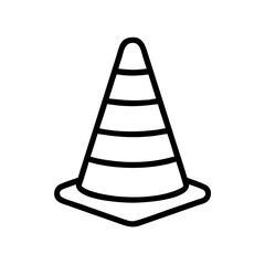 Construction Barrier Marking Off a Work Zone for Safety and Security	
