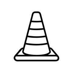 Construction Barrier Marking Off a Work Zone for Safety and Security	
