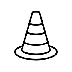 Construction Barrier Marking Off a Work Zone for Safety and Security	
