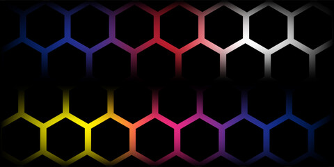 Hexagonal cyberspace green background. Hexagon grid tech pattern.Esp10