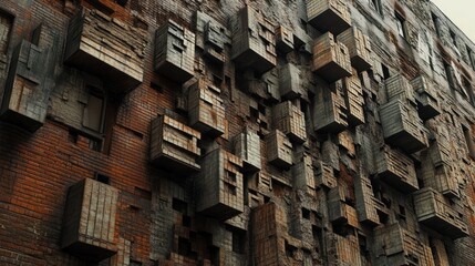 Abstract Brick Wall: A Cubic Composition