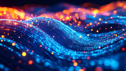 abstract blue background with lights
