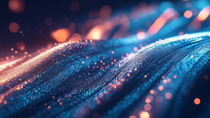 abstract background with blue lights
