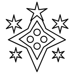 Obraz premium GoldenStars | AI-Generated Vector Art & Linocut Silhouette Designs for Creatives