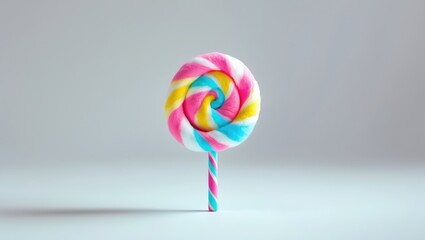 Vibrant Cotton Candy Isolated on a Background