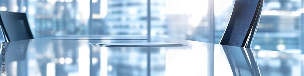 Aufkleber clean workspace with open space for bold business messaging