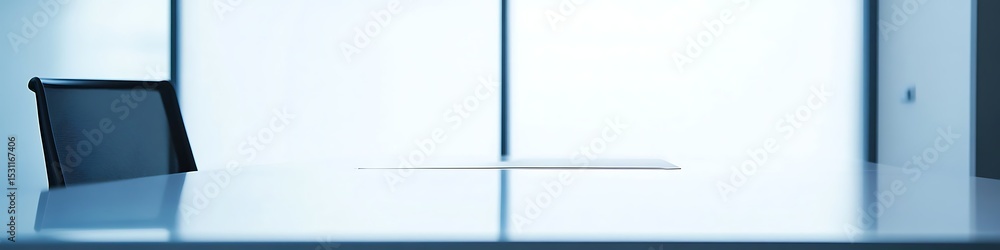 Aufkleber a clean business workspace with a focus on a desk and large blank space for text
