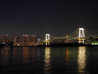Fototapeta premium The Toyosu areas along Tokyo Bay are popular residential spots among Japan’s white-collar workers. Close to the city center yet offering open sea views, it’s one of the places I dream of live.