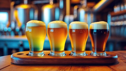 Beer Flight within the Brewery