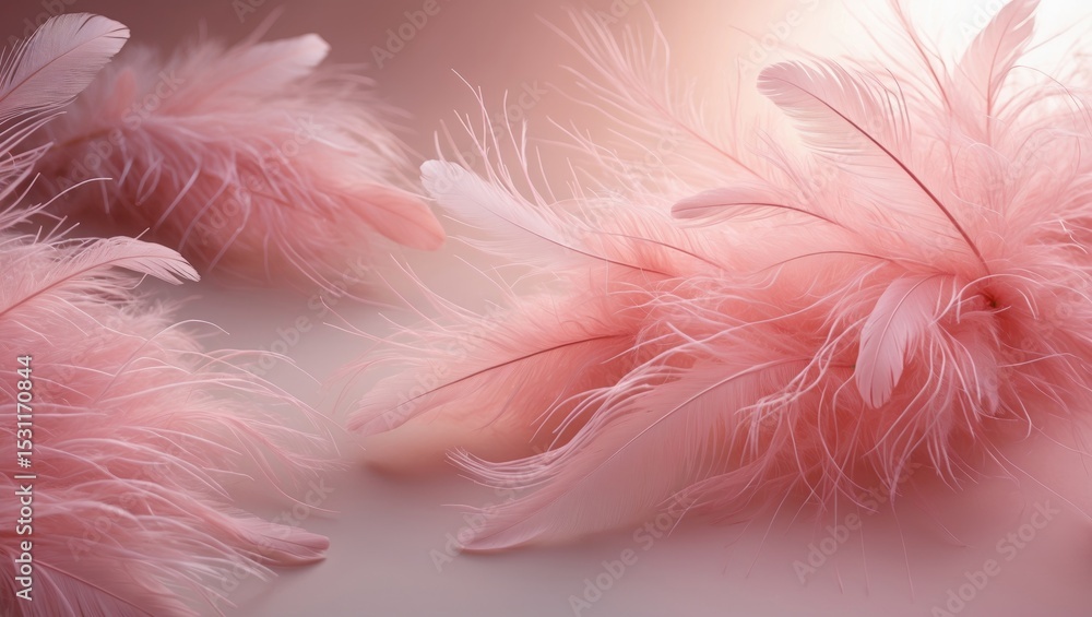 Aufkleber bird and chickens feather texture for background abstract, blurred style and soft color of art desig