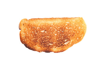 Toasted bread isolated on white
