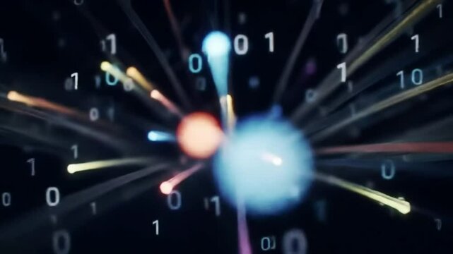 fiber optics background with lots of light spots