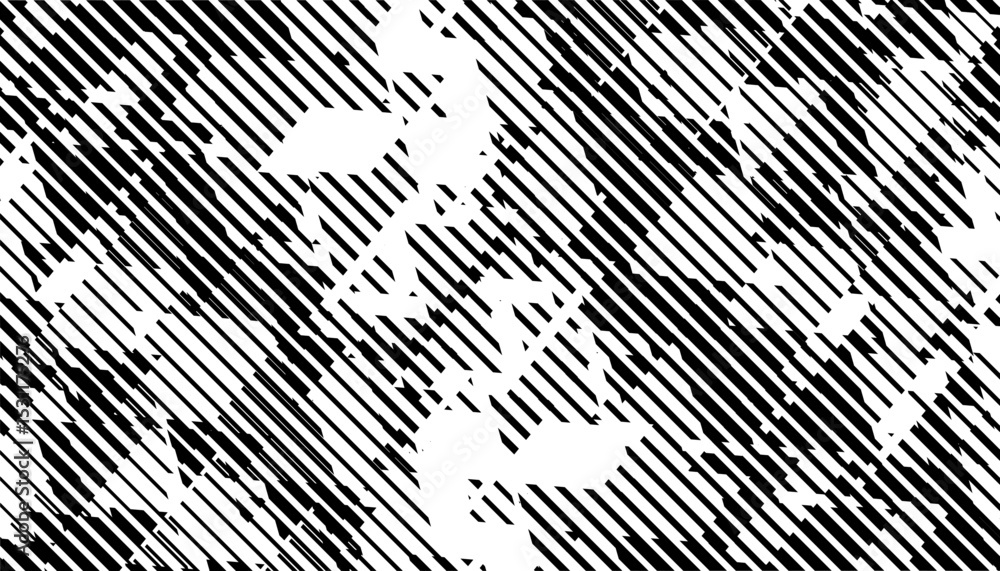 Poster black and white abstract and grunge broken diagonal lines for sporty background and jersey design. f