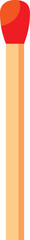 Realistic matchstick design.