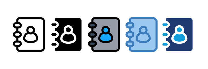 Address Book Icon Element For Design