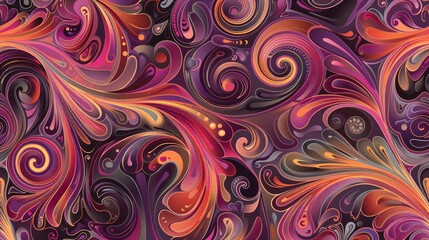 Vibrant abstract illustration of energy, creativity, fantasy, mystery, love, joy