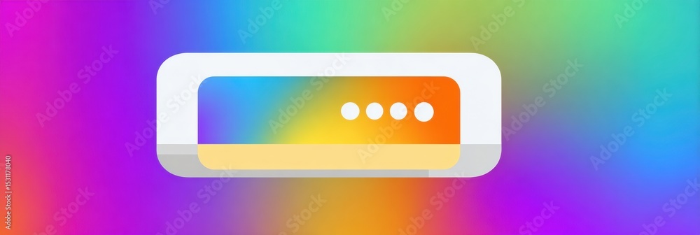Aufkleber Distorted Icon Displayed on Web Browser Tab With Colorful Background Highlighting Digital Interface