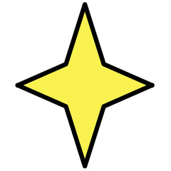 Geometric shape line illustration with transparent background