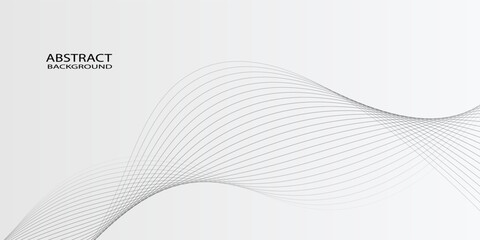 Abstract vector background with black wavy lines