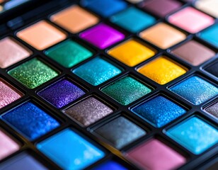 Vibrant Eyeshadow Palette in Bold, Glossy Colors