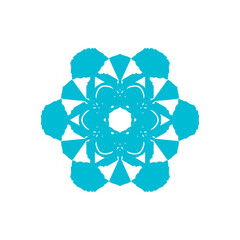 Elegant blue snowflake illustration for winter or seasonal designs