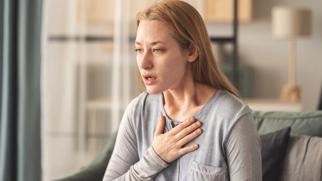 Woman with shortness of breath