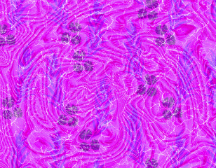 Abstract Pink Swirl Pattern with Flowers