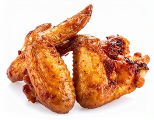 One grilled chicken wings traditional tasty delicious meat meal pieces