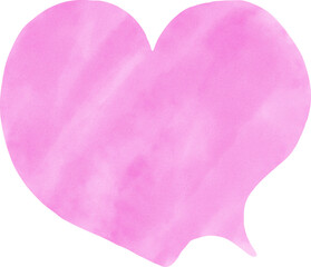 Pink watercolor speech bubble illustration. designed for comic use, graphic overlays, and cute message templates, ideal for expressing text in children's books, posters, or fun digital media.