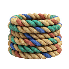 Colorful Rope Stack with Texture, and Background.
