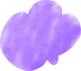Purple watercolor speech bubble illustration. designed for comic use, graphic overlays, and cute message templates, ideal for expressing text in children's books, posters, or fun digital media.