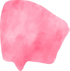 Red watercolor speech bubble illustration. designed for comic use, graphic overlays, and cute message templates, ideal for expressing text in children's books, posters, or fun digital media.