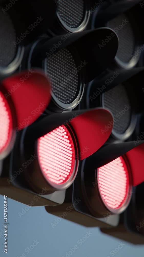 Aufkleber close up of the formula one car racing starting lights sequence signalling the beginning of the race