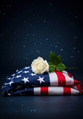 Rose on Flag