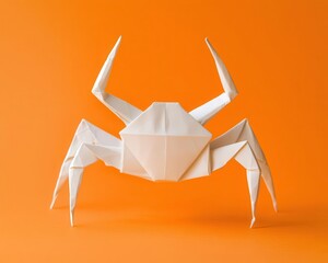 Origami nightmare creature with twisted, surreal folds, existing between dream and reality