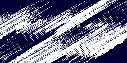 Dots halftone white \u0026 blue color pattern gradient grunge texture background. Dots pop art comics sport style vector
