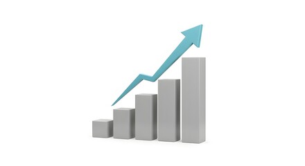 Growth Chart Upward Trend, Progress, and Success Visualization