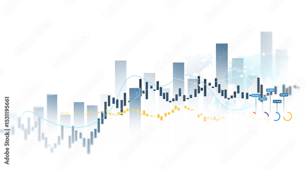 Poster business growth graph chart png.analyzing sales data and financial report.financial marketing graph 