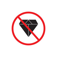 No diamond icon.No gem. Vector icon illustration on white background..eps