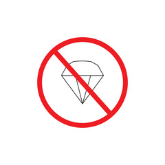 No diamond icon.No gem. Vector icon illustration on white background..eps