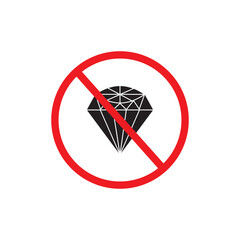 No diamond icon.No gem. Vector icon illustration on white background..eps