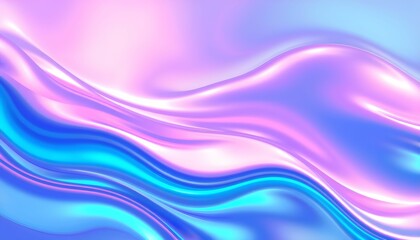 Fototapeta premium Abstract, flowing, iridescent background with soft, blended colors and graceful curves.