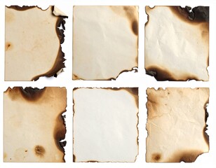 Rustic grunge style aged paper texture with burnt