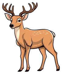 Obraz premium PNG Deer Clip art wildlife cartoon drawing.