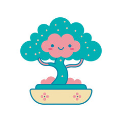Quirky Bonsai Tree With Doodle Details